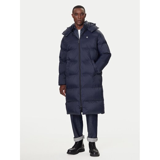 Calvin Klein Jeans Płaszcz zimowy LV04RD518G Granatowy Regular Fit ze sklepu MODIVO w kategorii Płaszcze męskie - zdjęcie 186167431