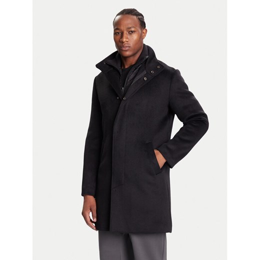 Guess Płaszcz przejściowy M4BL30 WGJ82 Czarny Regular Fit ze sklepu MODIVO w kategorii Płaszcze męskie - zdjęcie 186167453