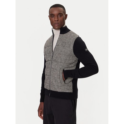 KARL LAGERFELD Kardigan 655027 554305 Czarny Regular Fit ze sklepu MODIVO w kategorii Swetry męskie - zdjęcie 186167474