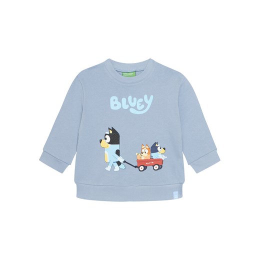United Colors Of Benetton Bluza 3J70G10KF Błękitny Regular Fit ze sklepu MODIVO w kategorii Bluzy chłopięce - zdjęcie 186167510