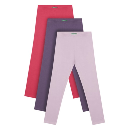United Colors Of Benetton Komplet 3 par legginsów 3MT1CF06P Kolorowy Slim Fit ze sklepu MODIVO w kategorii Spodnie dziewczęce - zdjęcie 186167522