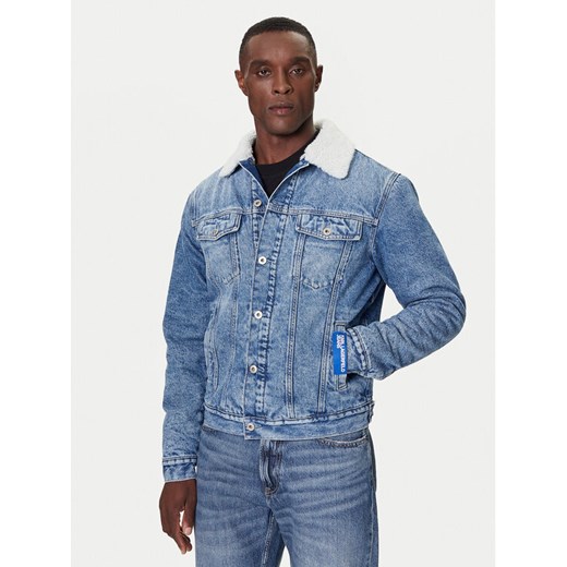 Karl Lagerfeld Jeans Kurtka jeansowa A4M14014 Niebieski Regular Fit ze sklepu MODIVO w kategorii Kurtki męskie - zdjęcie 186167524