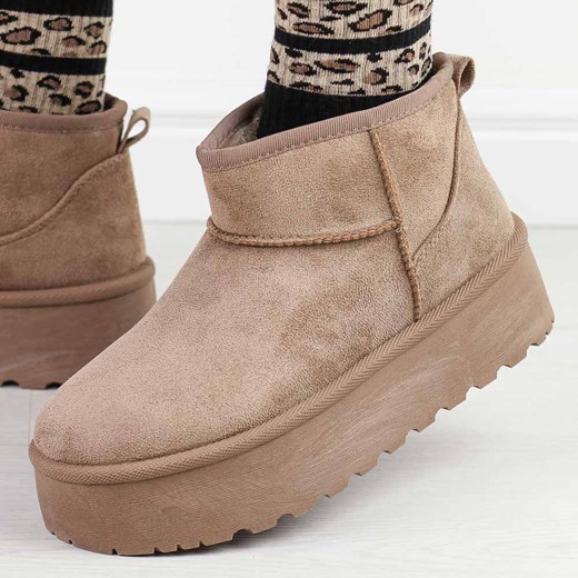 Beżowe ciepłe zimowe mukluki, eskimoski Potocki 16322 ze sklepu suzana.pl w kategorii Botki - zdjęcie 186168791