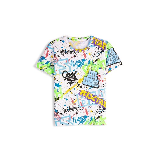 GATE Bawełniana koszulka z nadrukiem 8Y ze sklepu gateshop w kategorii T-shirty chłopięce - zdjęcie 186169334