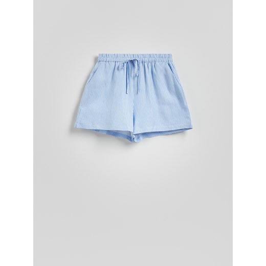 Reserved - Szorty z lnem - wielobarwny Reserved S okazja Reserved