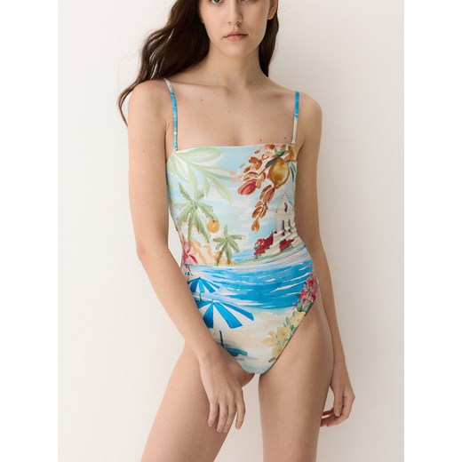 Reserved - Jednoczęściowy strój plażowy - jasnoniebieski ze sklepu Reserved w kategorii Stroje kąpielowe - zdjęcie 186170483