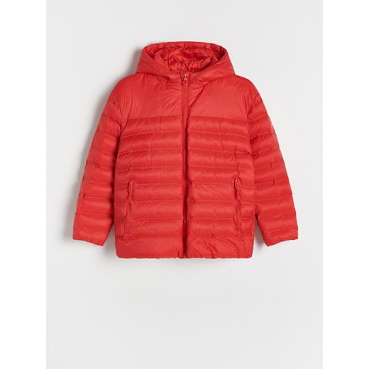 Reserved - Pikowana kurtka z kapturem - czerwony ze sklepu Reserved w kategorii Kurtki chłopięce - zdjęcie 186170500