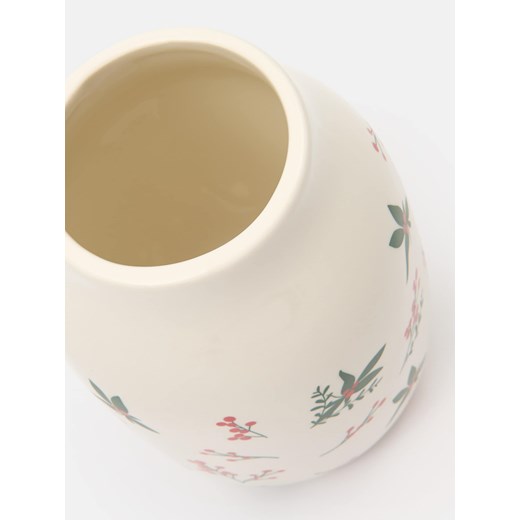 Sinsay - Wazon z dekoracyjnym wzorem z motywem zimowym - kremowy Sinsay One Size Sinsay