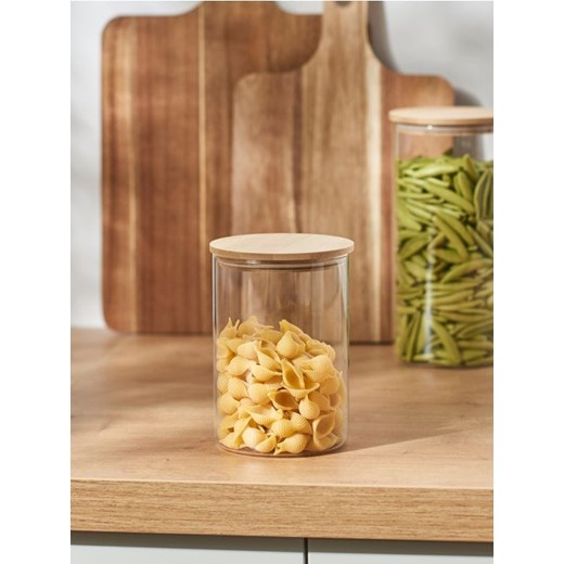 Sinsay - Szklany pojemnik z pokrywką - biały ze sklepu Sinsay w kategorii Pojemniki kuchenne - zdjęcie 186172971