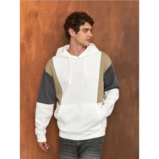 Sinsay - Bluza z kapturem - kremowy ze sklepu Sinsay w kategorii Bluzy męskie - zdjęcie 186173061