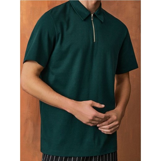 Sinsay - Koszulka polo - zielony ze sklepu Sinsay w kategorii T-shirty męskie - zdjęcie 186173102