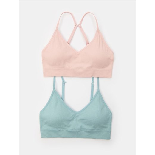 Sinsay - Bezszwowe biustonosze typu top 2 pack - wielobarwny ze sklepu Sinsay w kategorii Biustonosze - zdjęcie 186173170