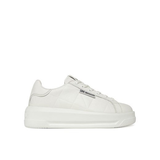 LOVE MOSCHINO Sneakersy JA15335G0NIEC10A Biały ze sklepu MODIVO w kategorii Buty sportowe damskie - zdjęcie 186173264