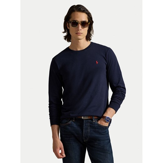 Polo Ralph Lauren Longsleeve Classics 710671468024 Granatowy Slim Fit ze sklepu MODIVO w kategorii T-shirty męskie - zdjęcie 186173273
