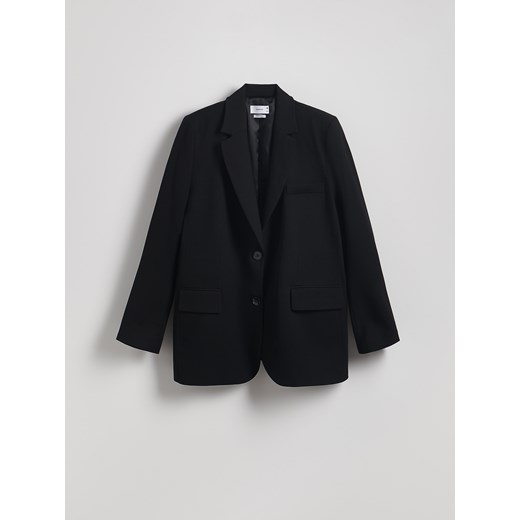 Reserved - Jednorzędowa marynarka oversize - czarny Reserved M/L okazja Reserved