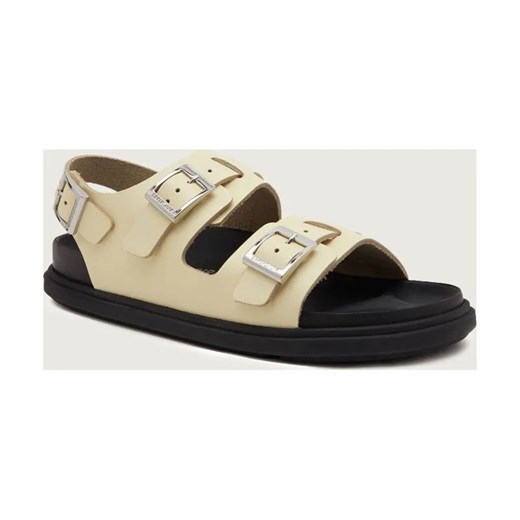Birkenstock Skórzane sandały Cannes EXQ LE Butter | narrow fit ze sklepu Gomez Fashion Store w kategorii Sandały damskie - zdjęcie 186175074