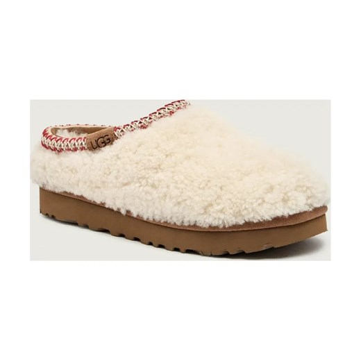 UGG Skórzane mule TASMAN MAXI CURLY | z dodatkiem wełny ze sklepu Gomez Fashion Store w kategorii Kapcie damskie - zdjęcie 186175084