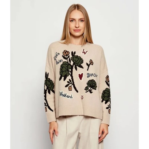 Weekend MaxMara Wełniany sweter PAVIDI | Relaxed fit ze sklepu Gomez Fashion Store w kategorii Swetry damskie - zdjęcie 186175163