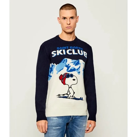 ST.Barth Sweter HERON C SAINT BARTH X PEANUTS | Regular Fit | z dodatkiem wełny i kaszmiru ze sklepu Gomez Fashion Store w kategorii Swetry męskie - zdjęcie 186175251