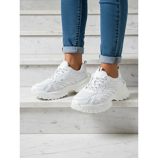 Białe Sneakersy Elysia Comfort ze sklepu royalfashion.pl w kategorii Buty sportowe damskie - zdjęcie 186176653