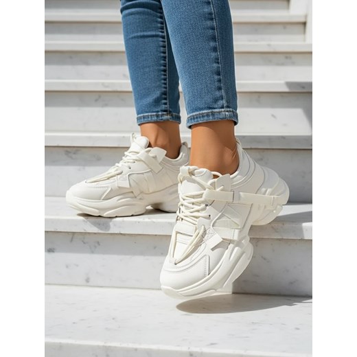 Royalfashion Sportowe sneakersy damskie na platformie Rensis ze sklepu royalfashion.pl w kategorii Buty sportowe damskie - zdjęcie 186176690