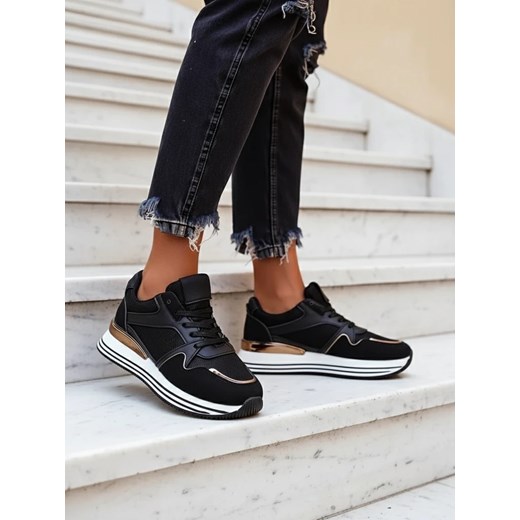 Royalfashion Sportowe sneakersy damskie na platformie Erixo ze sklepu royalfashion.pl w kategorii Buty sportowe damskie - zdjęcie 186176750