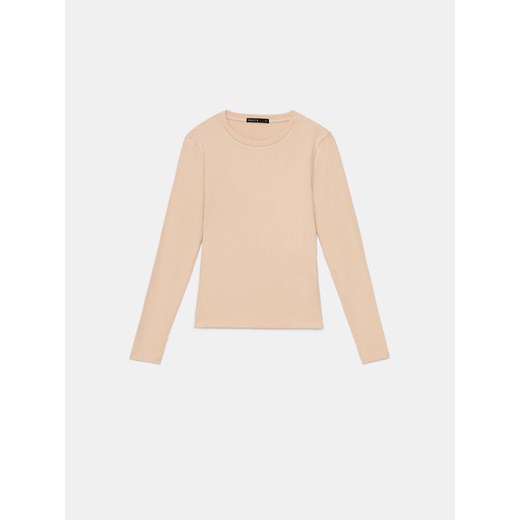 Mohito - Beżowa bluzka z długim rękawem - beżowy Mohito S Mohito