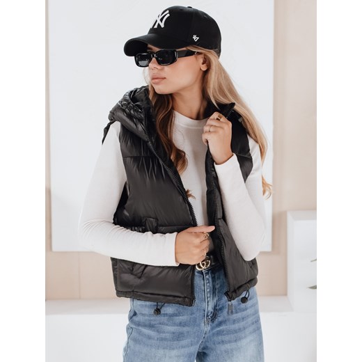 Pikowana kamizelka damska CEDAR czarna Dstreet TY3780 ze sklepu DSTREET.PL w kategorii Kamizelki damskie - zdjęcie 186177002