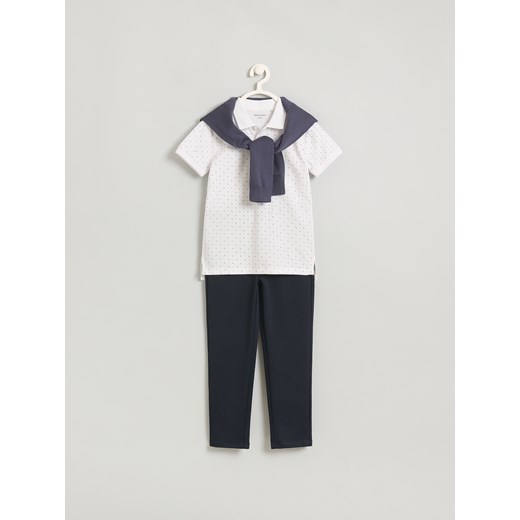 Reserved - T-shirt polo - złamana biel ze sklepu Reserved w kategorii T-shirty chłopięce - zdjęcie 186177361