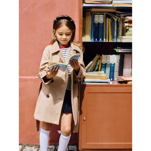 Reserved - Trencz z paskiem - beżowy ze sklepu Reserved w kategorii Płaszcze dziewczęce - zdjęcie 186177861