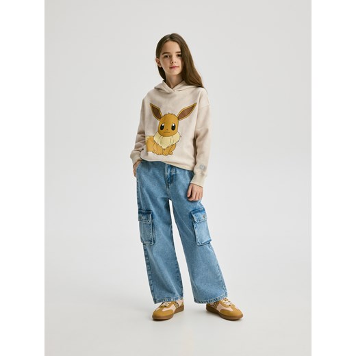 Reserved - Bluza Pokémon - beżowy ze sklepu Reserved w kategorii Bluzy dziewczęce - zdjęcie 186177903