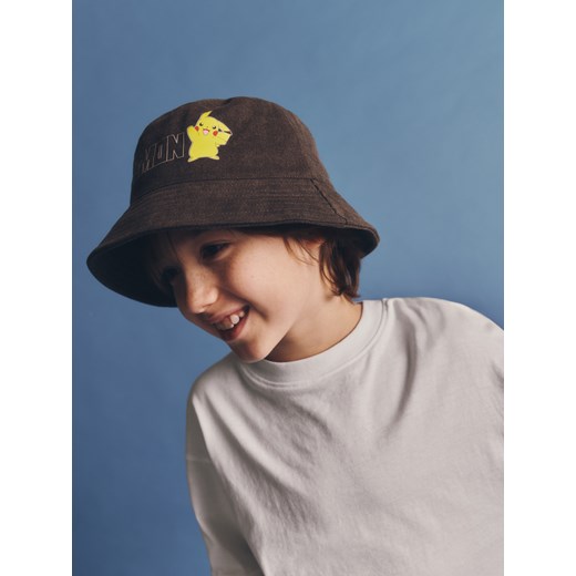 Reserved - Bucket hat Pokémon - ciemnoszary ze sklepu Reserved w kategorii Kapelusze męskie - zdjęcie 186177910