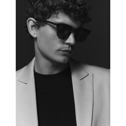 Reserved - Bawełniany t-shirt regular fit - czarny ze sklepu Reserved w kategorii T-shirty męskie - zdjęcie 186178123