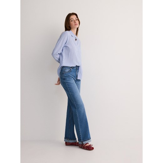 Reserved - Koszula regular z wiskozy - jasnoniebieski ze sklepu Reserved w kategorii Koszule damskie - zdjęcie 186178491