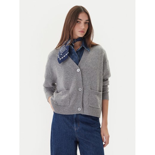 Weekend Max Mara Kardigan Ombra 2525346012 Szary Relaxed Fit ze sklepu MODIVO w kategorii Swetry damskie - zdjęcie 186180523