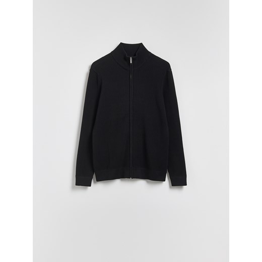 Reserved - Rozpinany sweter ze stójką - czarny ze sklepu Reserved w kategorii Swetry męskie - zdjęcie 186182044