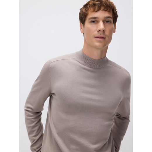 Reserved - Sweter z wiskozą - beżowy ze sklepu Reserved w kategorii Swetry męskie - zdjęcie 186182050