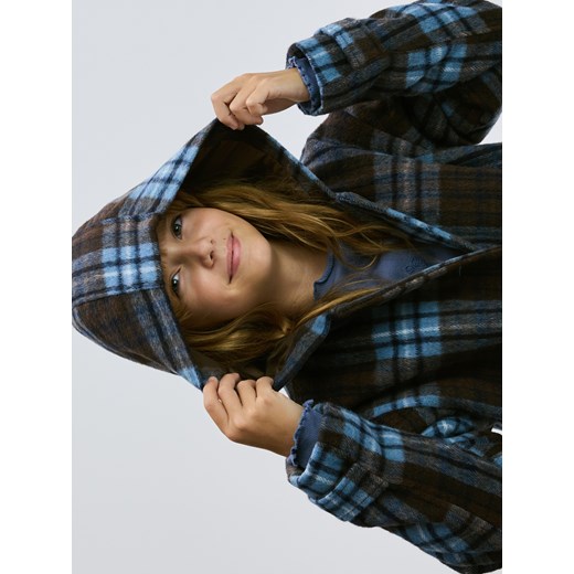 Reserved - Jednorzędowy płaszcz z domieszką wełny - wielobarwny ze sklepu Reserved w kategorii Płaszcze dziewczęce - zdjęcie 186182563