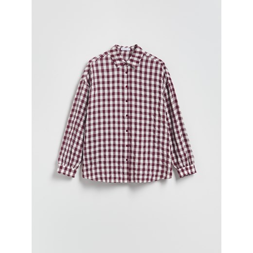 Reserved - Koszula w kratę - bordowy ze sklepu Reserved w kategorii Koszule damskie - zdjęcie 186182594