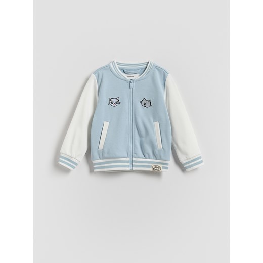 Reserved - Bluza Kicia Kocia - jasnoniebieski ze sklepu Reserved w kategorii Bluzy dziewczęce - zdjęcie 186182763