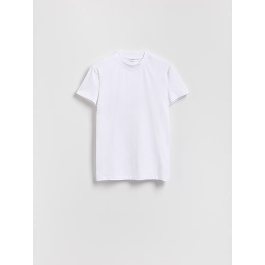 Reserved - Bawełniany t-shirt slim fit - biały ze sklepu Reserved w kategorii T-shirty męskie - zdjęcie 186182853