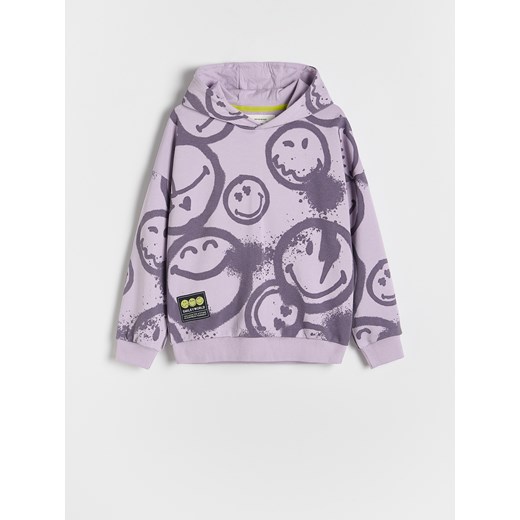 Reserved - Bluza SmileyWorld® - fioletowy ze sklepu Reserved w kategorii Bluzy chłopięce - zdjęcie 186182883