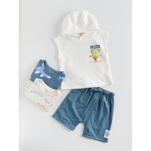 Reserved - Bawełniany komplet SpongeBob - złamana biel Reserved 86 (12-18 m.) wyprzedaż Reserved