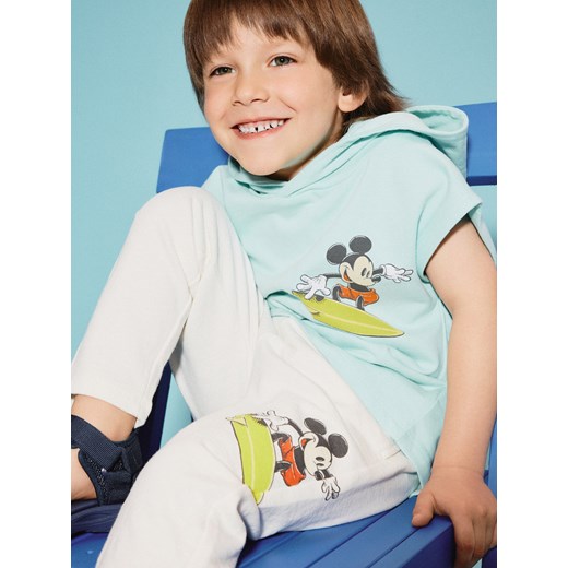 Reserved - Bawełniany t-shirt Mickey Mouse - miętowy ze sklepu Reserved w kategorii T-shirty chłopięce - zdjęcie 186183081