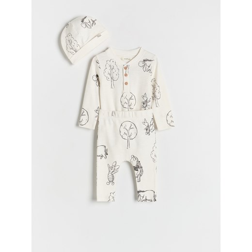 Reserved - Bawełniany komplet Kubuś Puchatek - złamana biel ze sklepu Reserved w kategorii Odzież dla niemowląt - zdjęcie 186183092