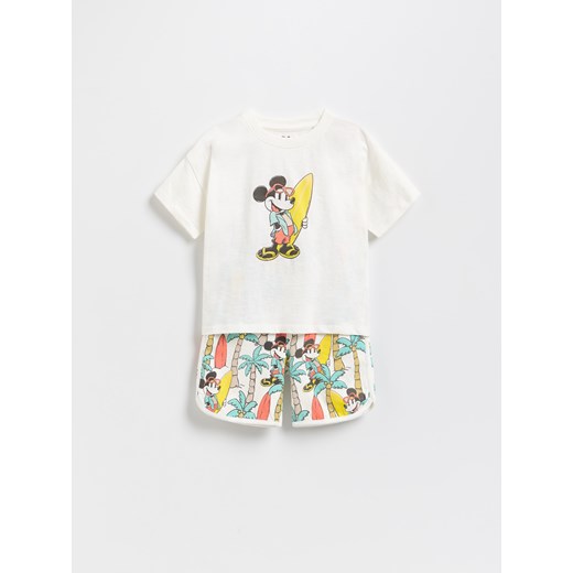 Reserved - Komplet Mickey Mouse - złamana biel ze sklepu Reserved w kategorii Komplety chłopięce - zdjęcie 186183112