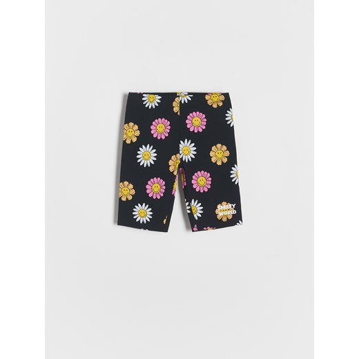 Reserved - Kolarki SmileyWorld® - czarny ze sklepu Reserved w kategorii Spodenki dziewczęce - zdjęcie 186183960