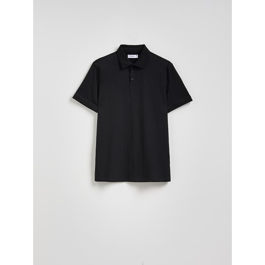 Reserved - Koszulka polo regular - czarny ze sklepu Reserved w kategorii T-shirty męskie - zdjęcie 186184392