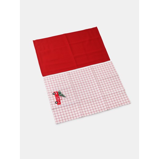 Sinsay - Ścierki kuchenne z motywem świątecznym 2 pack - biały Sinsay One Size Sinsay