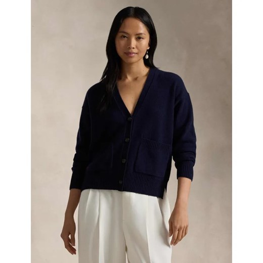 POLO RALPH LAUREN Wełniany kardigan | Loose fit | z dodatkiem kaszmiru ze sklepu Gomez Fashion Store w kategorii Swetry damskie - zdjęcie 186186394